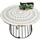 Round cotton and linen heat-insulated Nordic anti-scalding thickened tea table mat