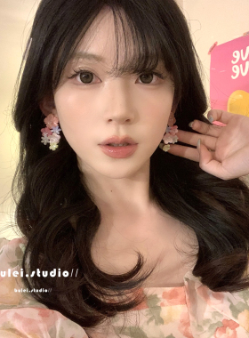 夏日韩系小清新花朵出游耳钉女多巴胺甜美少女心耳饰耳环耳夹