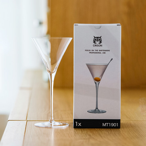 MT1901 CRISON日式马天尼鸡尾酒水晶玻璃高脚杯酒吧调酒马提尼杯 - 图1