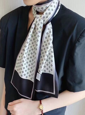 春夏秋冬印花韩版女缎面丝巾直销