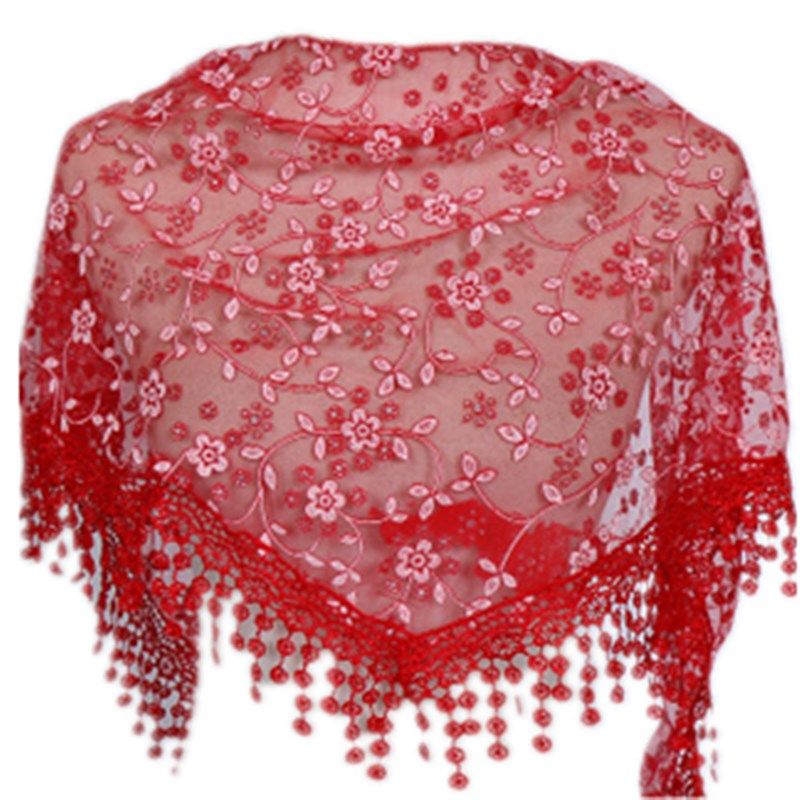 三角巾蕾丝围巾披肩围巾头巾纯色新款大红女士装饰批零镂空小碎花,淘宝优惠券,粉丝福利购,淘宝优惠卷