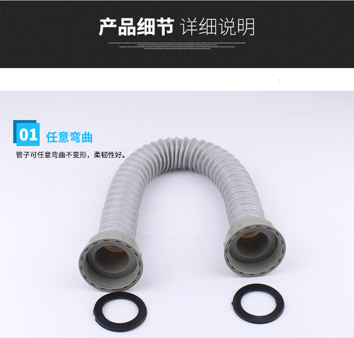 厨房双槽洗菜盆下水管不锈钢水槽垃圾处理器双接头连接管排水配件 - 图2