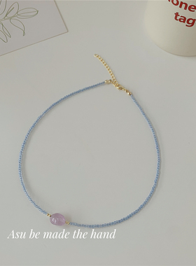 【满25包邮】甜美精致小米珠串珠锁骨链圆珠链项链女