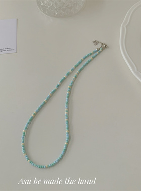 甜美小清新串珠锁骨链