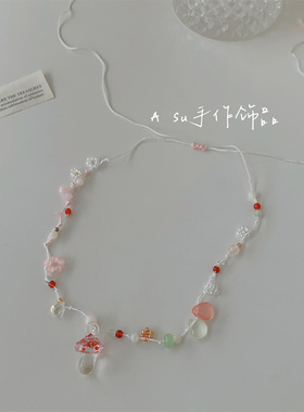 夸张彩色串珠项链女颈链