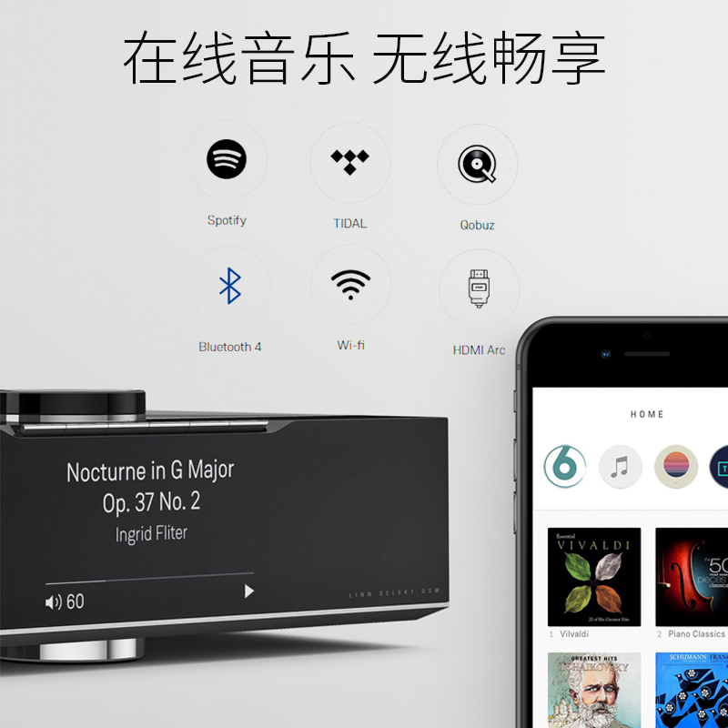 Linn莲Selekt DSM发烧串流播放机DAC解码数字播放器HiFi功放数播-图2