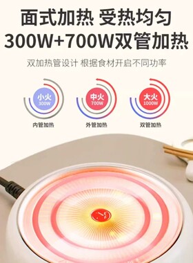 304不锈钢无涂层折叠电煮锅