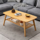 Mesa de centro sencilla para sala de estar, mesa nórdica moderna de madera maciza