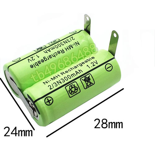 剃须刀电池 奔腾  2/3N300mAh 2.4V 充电电池 POVOS RS876 PQ3902 - 图0