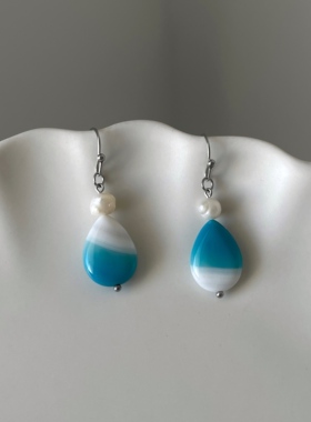 微瑕特价 | 原创设计手作复古玛瑙珍珠百搭简约气质耳环耳夹女