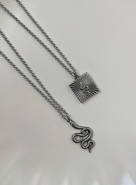 项链清仓微瑕 | 钛钢暗黑蛇秋冬百搭气质小众项链毛衣链