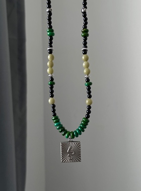 项链清仓 | 原创设计手作天然石百搭秋冬钛钢中性朋克气质项链女