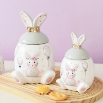 Cute Cute Cute Rabbit Pot European-style ceramic Bedroom bookcase Dining Room Table Swing with Candy Storage Tank HOT