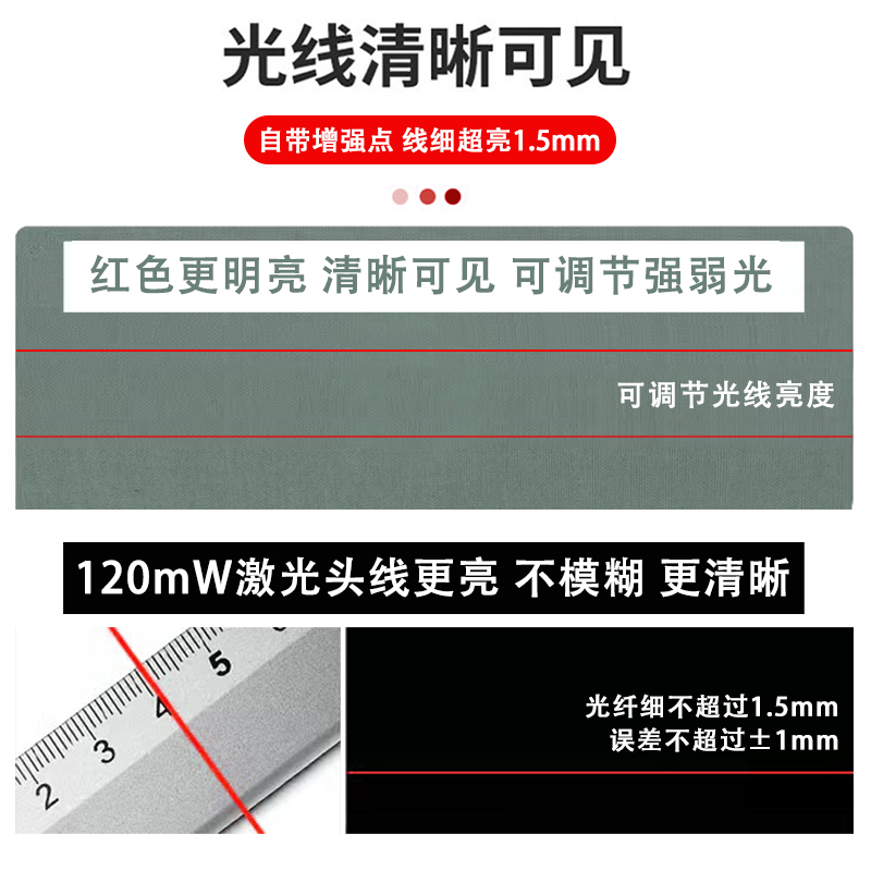 莱赛红外线水平仪高精度强光细线激光自动打线平水仪12线墙地一体 - 图0