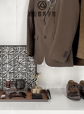 衣帽间轻奢软装搭配服饰套装