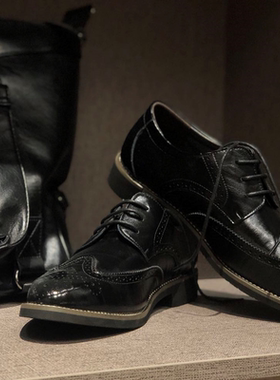 巴洛克英伦男士商务正装皮鞋