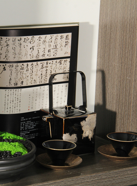 侘寂风新中式绿植装饰摆件