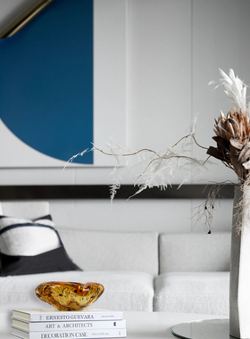 琥珀色琉璃花瓶轻奢水晶花器样板间玄关柜酒柜装饰品摆件干花花插