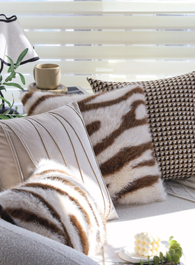 法式黑白抱客厅沙发抱枕