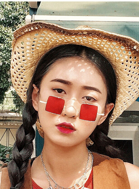 迷你小框嘻哈潮个性女蹦迪眼镜