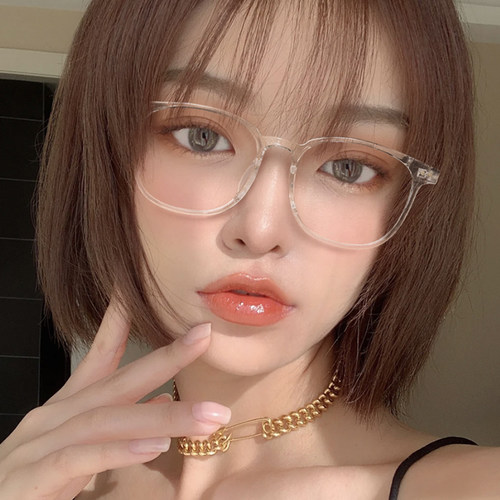 素颜神器眼镜框女近视可配度数网红防蓝光抗辐射透明平光眼镜护眼 - 图1