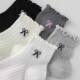 ຕາຫນ່າງ bow socks ແມ່ຍິງ socks summer ບາງ ballet style summer fungus lace mid-calf socks ເດັກຍິງຫວານ socks