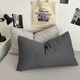 Simple solid color double bed four-piece set of fitted sheets for boys, quilt cover, dormitory sheets, three-piece set of four-season bedding