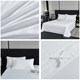 Hotel linen bed four-piece set white satin sheet quilt cover quilt pillow core seven-piece set for hotels and B&Bs