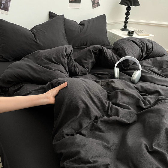 Quilt cover, quilt, four-piece bed set, quilt core, pillow core, seven-piece dormitory bed, single six-piece bedding set