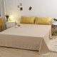 Washed cotton yellow student dormitory bed sheet and quilt cover