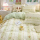Ins small fresh bed four-piece set 2024 new bedding sheets quilt cover dormitory three-piece set non-cotton pure cotton 4