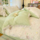 2026 new pure cotton bed four-piece set small fresh four-season quilt cover bed sheet student dormitory three-piece set