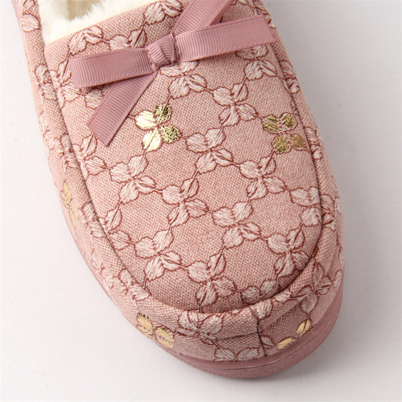 出口新品女秋冬保暖毛绒防滑包跟月子豆豆棉鞋软底防滑居家棉拖鞋,淘宝优惠券,粉丝福利购,淘宝优惠卷