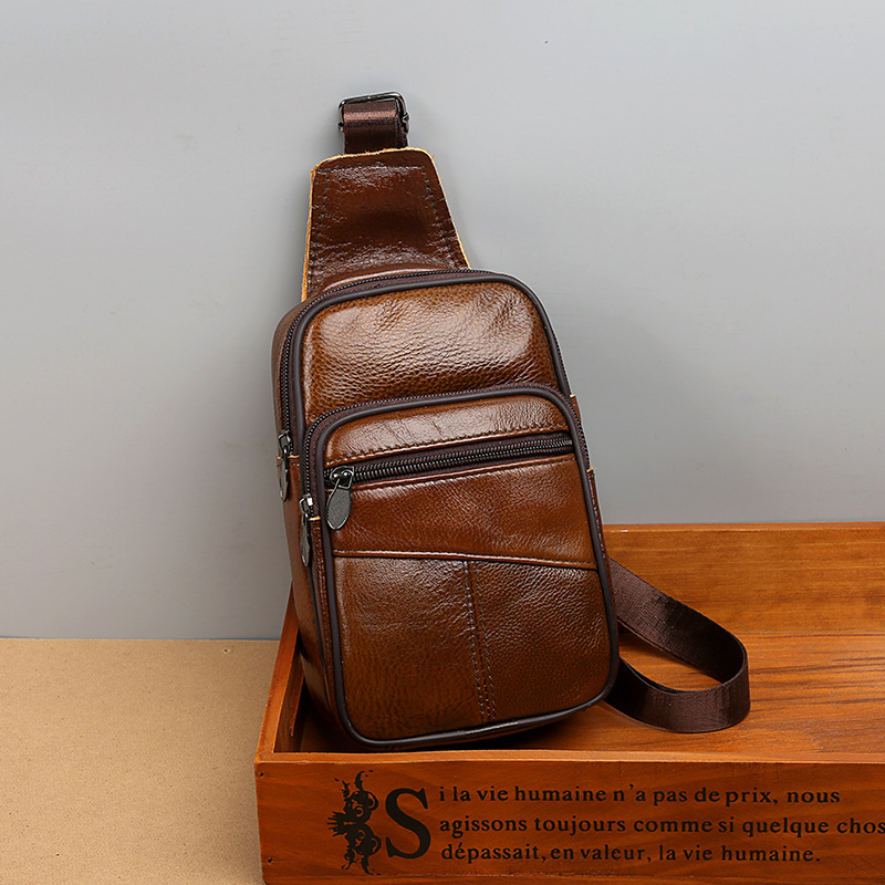新款真皮斜挎包男士包包牛皮胸包小背包便携骑行收纳手机包男包袋,淘宝优惠券,粉丝福利购,淘宝优惠卷