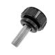 Round head hand-tight screw straight pattern adjustment handle plastic handle glue-covered knurled round knob m3m4m5m6m8