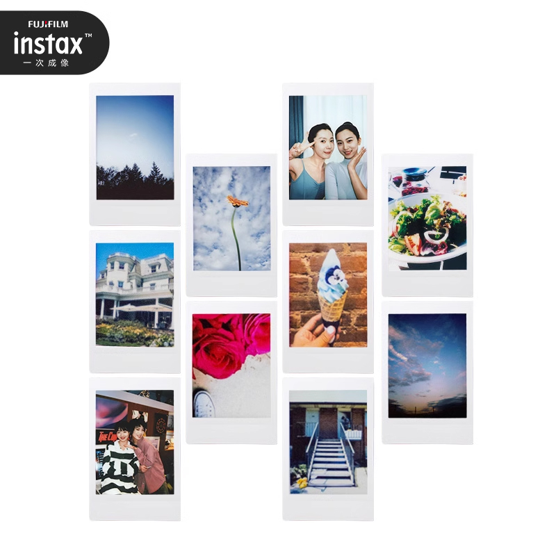 富士拍立得相纸instax mini11/7+/7c/8/9/25/7s/90/mini12/40/Link2打印机相片胶卷相机卡通胶片白边20张-图2