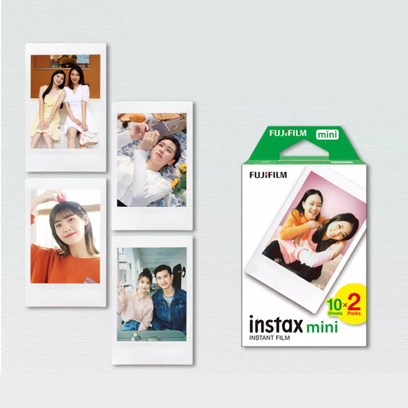 富士拍立得相纸instax mini11/7+/7c/8/9/25/7s/90/mini12/40/Link2打印机相片胶卷相机卡通胶片白边20张 - 图1