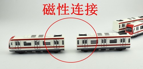合金地铁和谐号动车组模型中国高铁城市地铁火车头磁吸儿童玩具车 - 图1