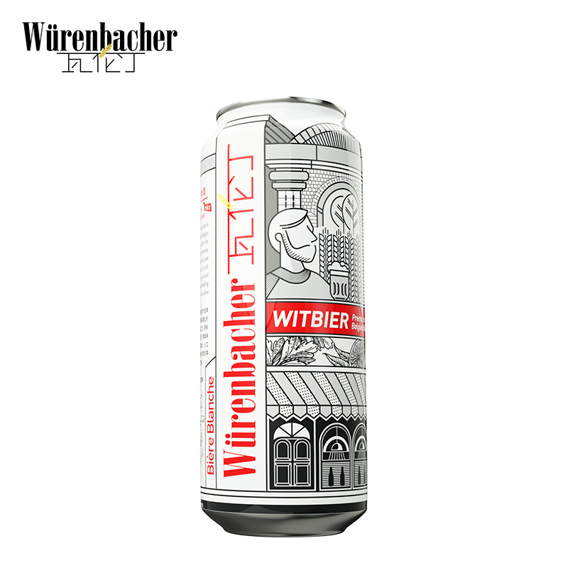 瓦伦丁酒类旗舰店瓦伦丁比利时原装进口醇正小麦白啤500ml*24听/罐装啤酒整箱装1