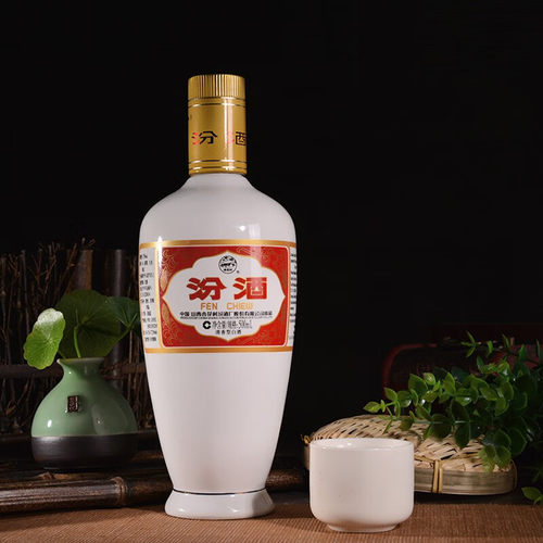 山西杏花村汾酒53度出口白瓷瓶汾酒500ml*6瓶 清香型国产白酒 - 图0
