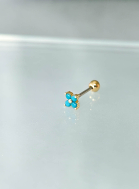 迷你四叶草钛钢耳骨钉百搭叠戴