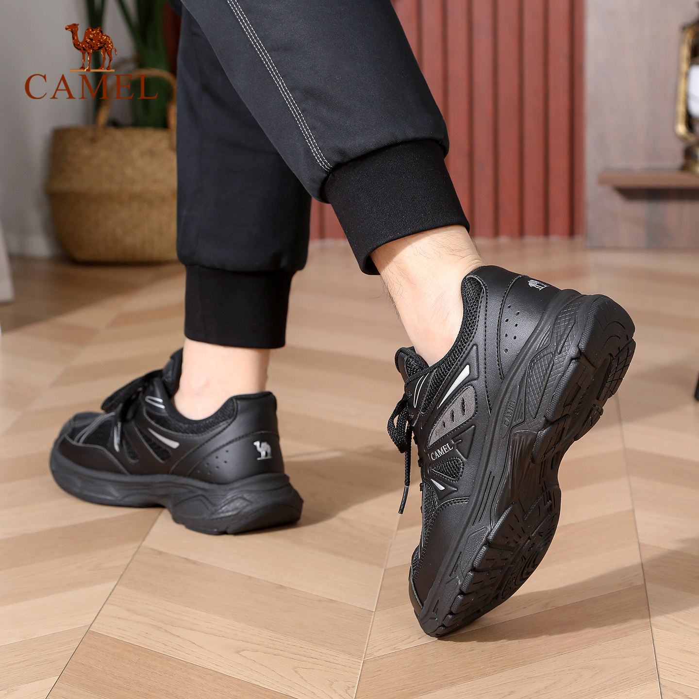 Camel/骆驼男鞋2025秋季新款户外防滑减震徒步鞋男复古休闲运动鞋 - 图2