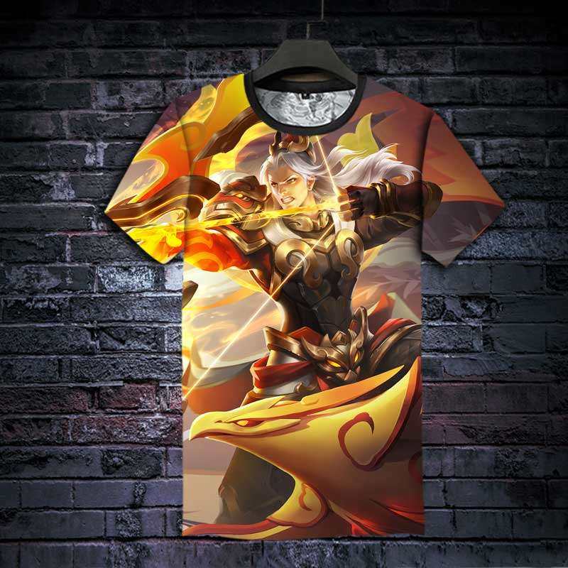 王者至尊宝荣耀周边定制李白云t恤 达依绘T恤