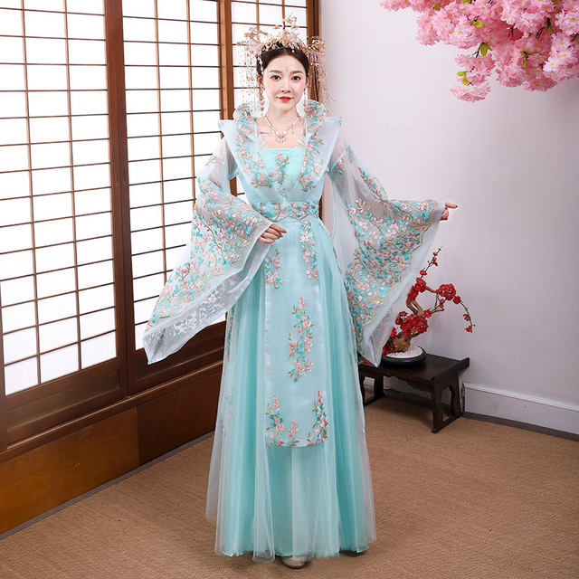 Original summer improved fairy-like and elegant ancient Hanfu
