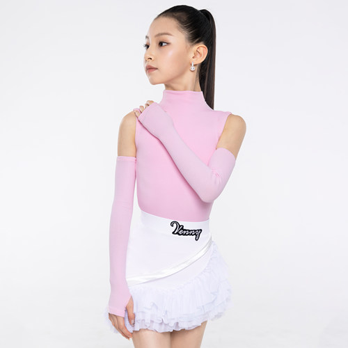 Venny薇妮【霓虹糖果】拉丁舞服高领分体练功服荷叶边裙摆训练服 - 图0