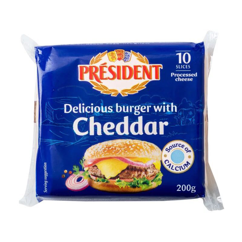 法国进口独立包装总统汉堡奶酪车达cheddar即食起司芝士片200g - 图3