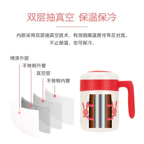 膳魔师杯子办公室不锈钢把手咖啡杯马克杯便携带手柄杯TCMM-520 - 图1