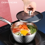 Детский дополнительный пищевой горшок 304 ручка из нержавеющей стали снежный горшок японский стиль детское горячее молоко Дом. Неосшипающий горшок горшок с лапшой.