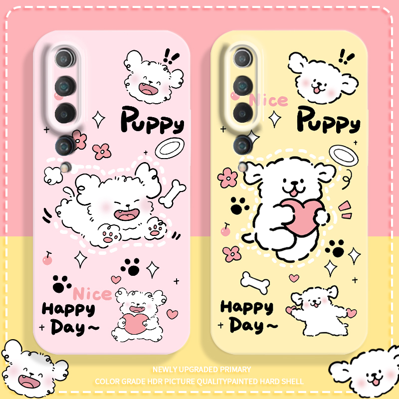 元气白狗适用小米10手机壳10s液态菲林10pro新款十青春版全包9防摔软壳mix4mi10情侣九可爱创意女萌宠保护套 - 图0