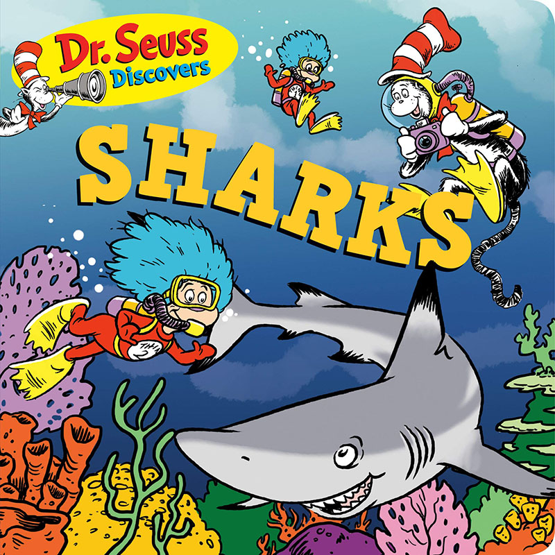 【预售】英文原版 Dr. Seuss Discovers Sharks 苏斯博士发现 鲨鱼 Random House Books 鲨鱼种类特征知识大全儿童科普绘本书籍 - 图0